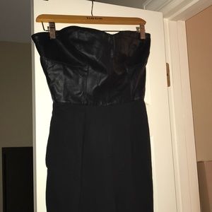 Leather top pants suit